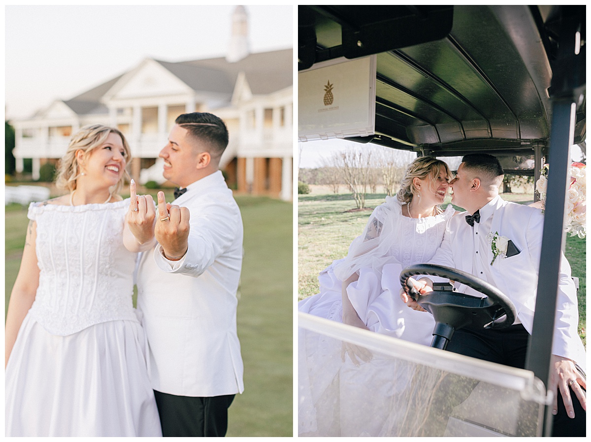 Bride and groom kissing by Virginia Wedding Company