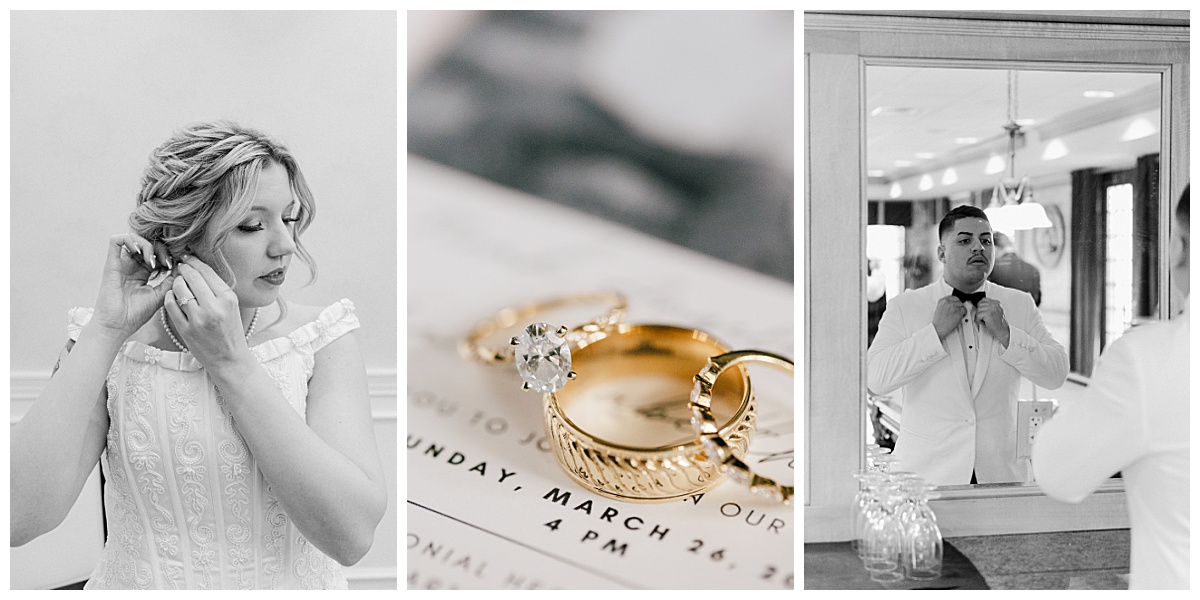 Bride and groom getting ready by Virginia Wedding Company