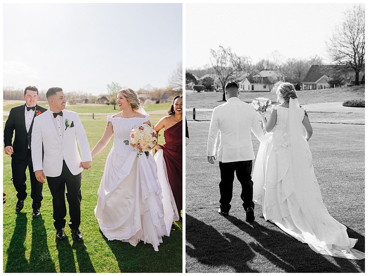 Bride and groom at Colonial Heritage by Virginia Wedding Company