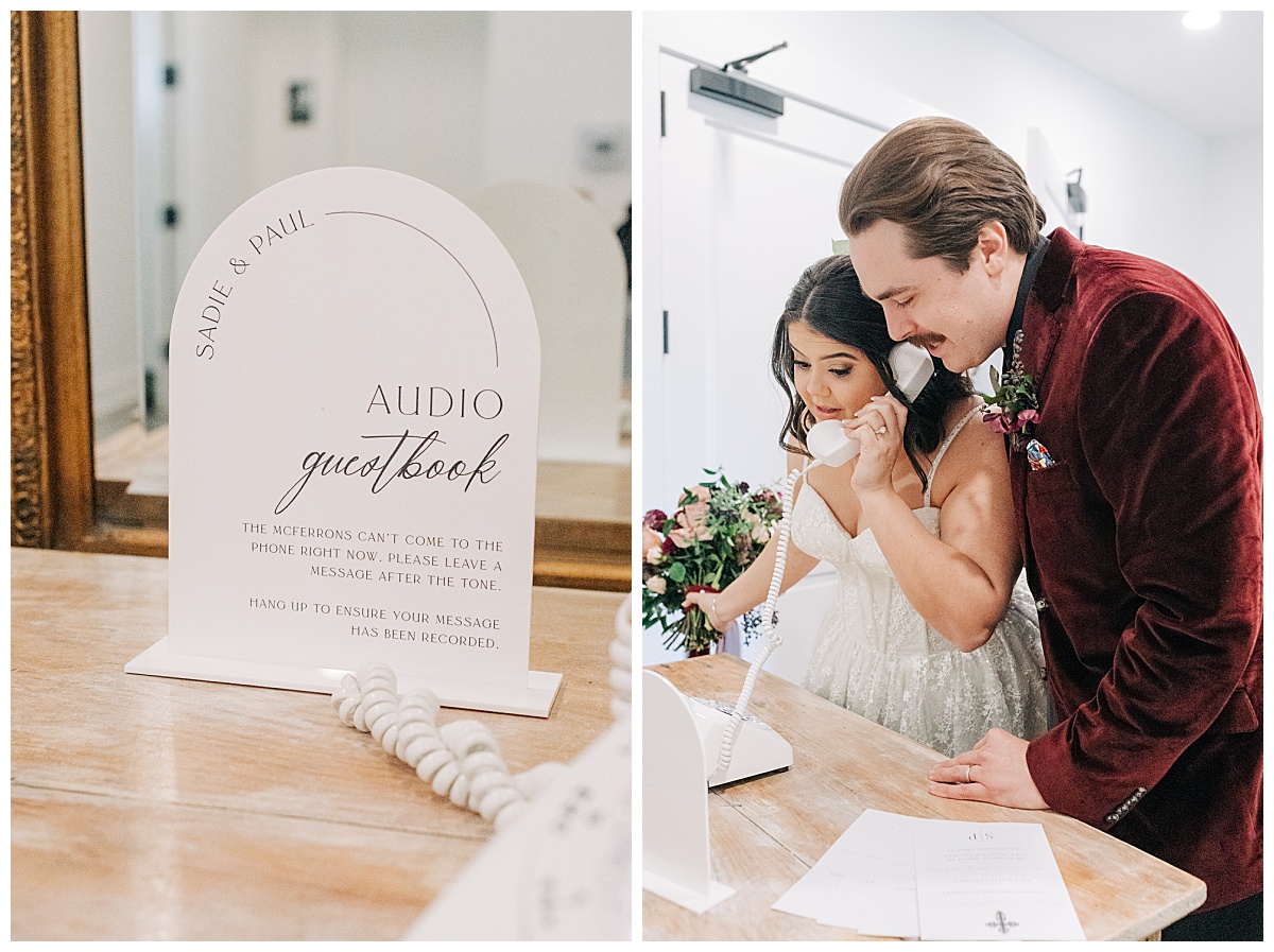 Audio guestbook by Virginia Wedding Company