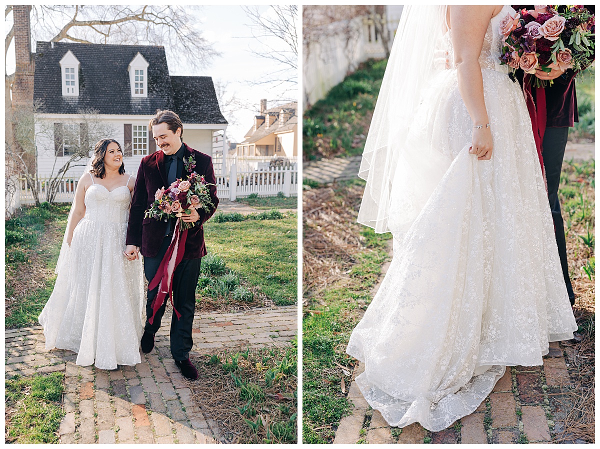 Brides dress by Virginia Wedding Company