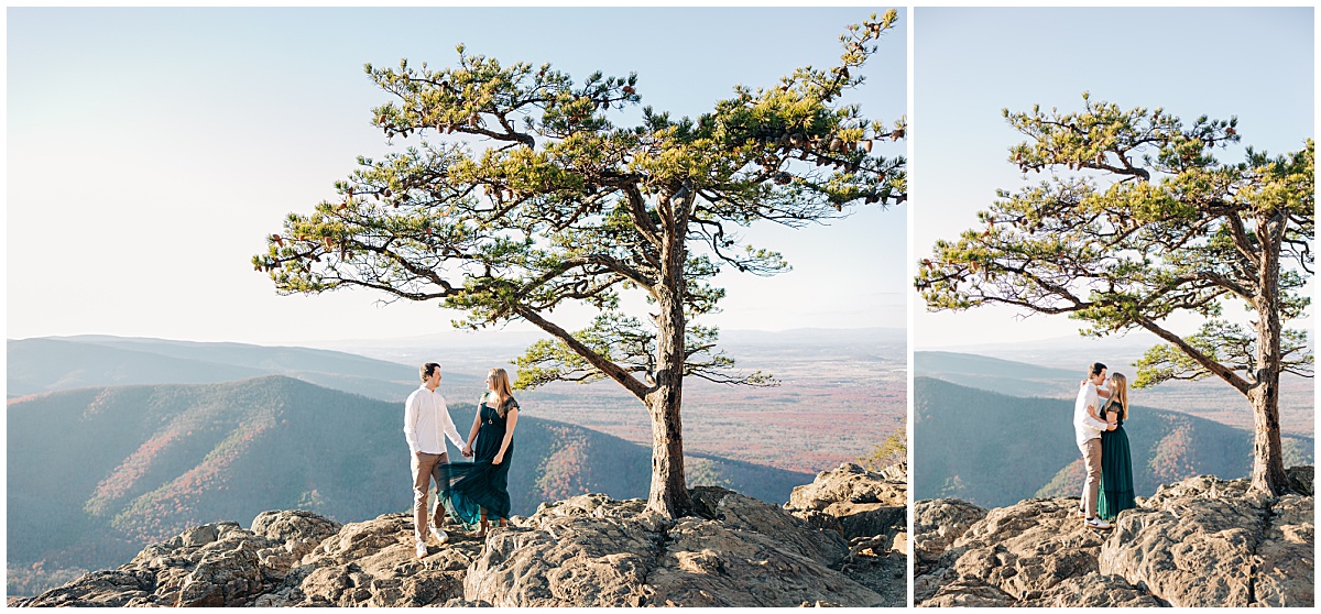 Couple holding hands by Virginia Wedding Company