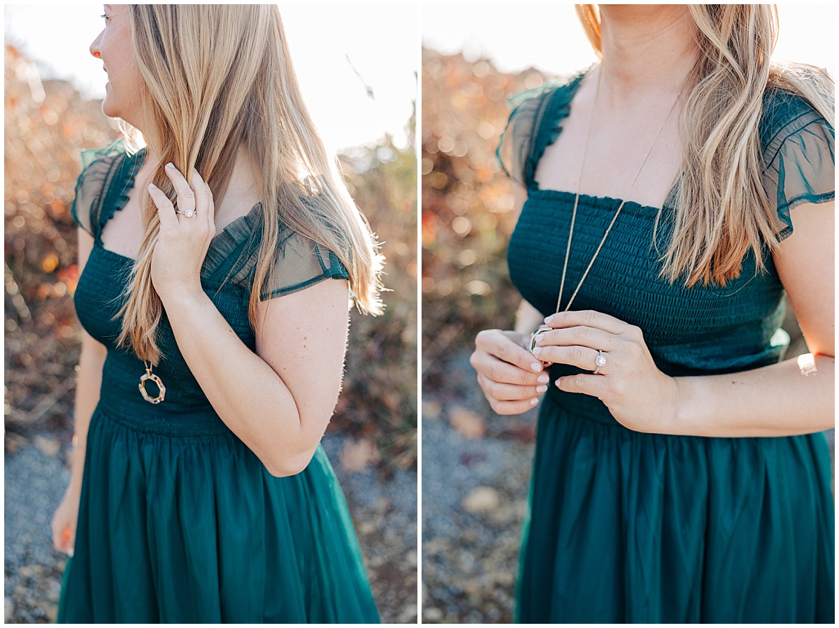 Girl playing with jewelry by Virginia Wedding Company