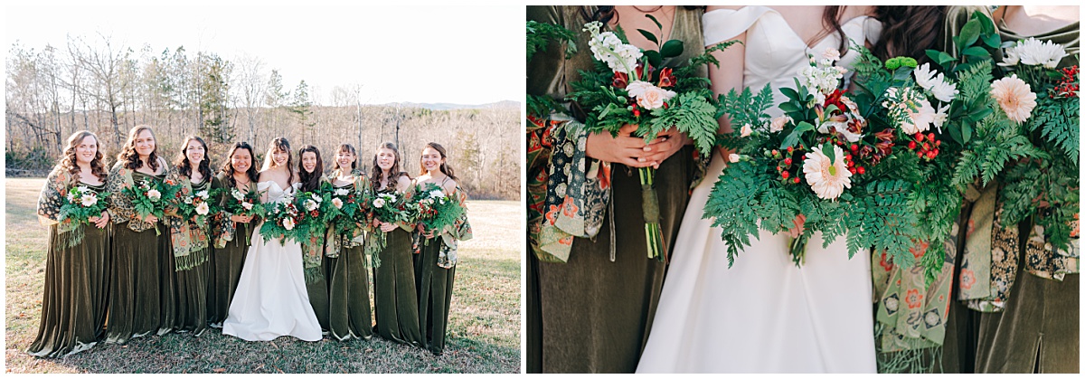 Bride with bridesmaid by Virginia Wedding Company