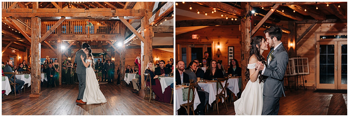 Bride and groom dancing by Virginia Wedding Company