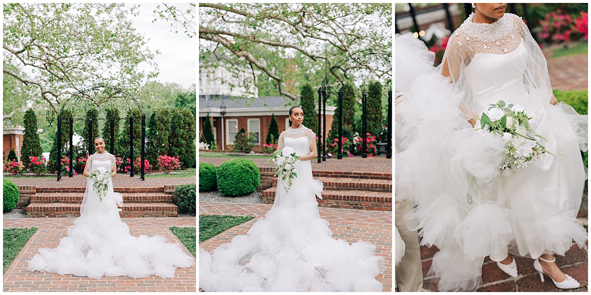 bride closeup in gown