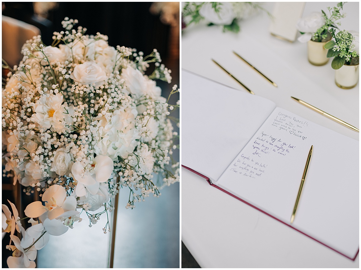 floral and guest book