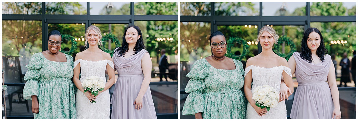 bride with bridesmaids