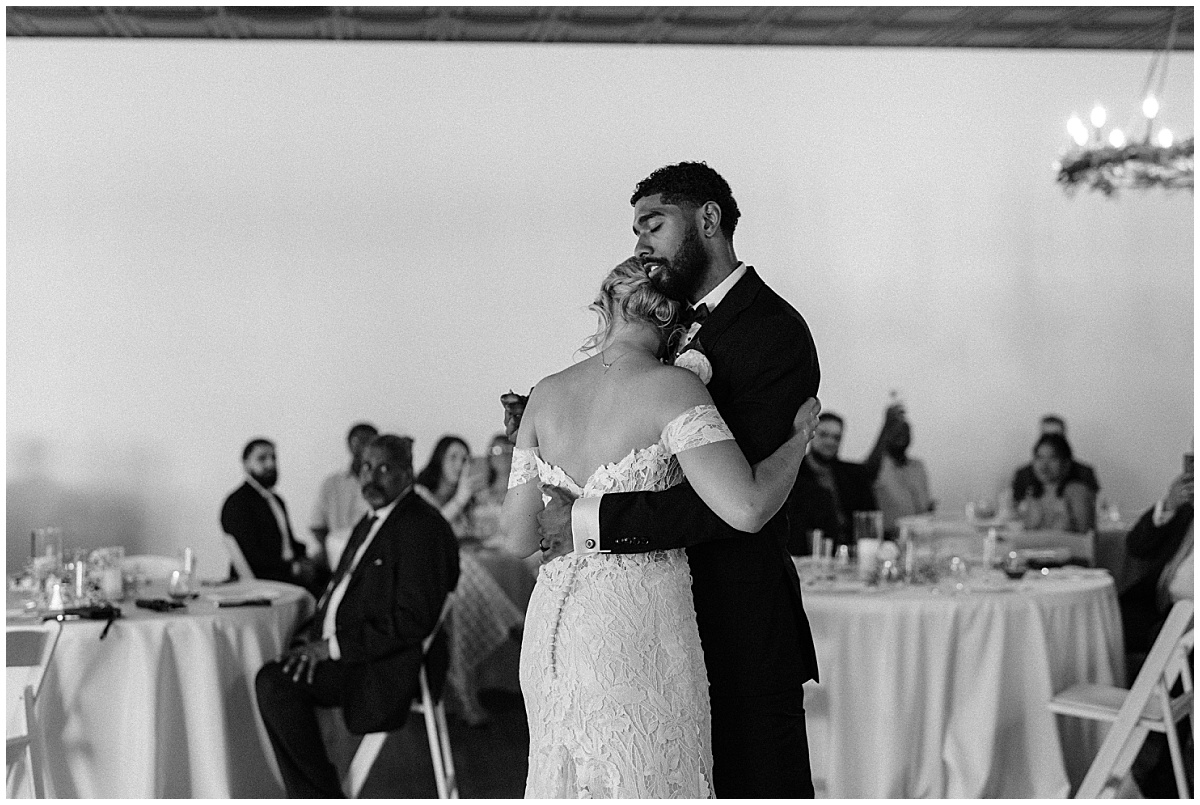 bride and groom first dance