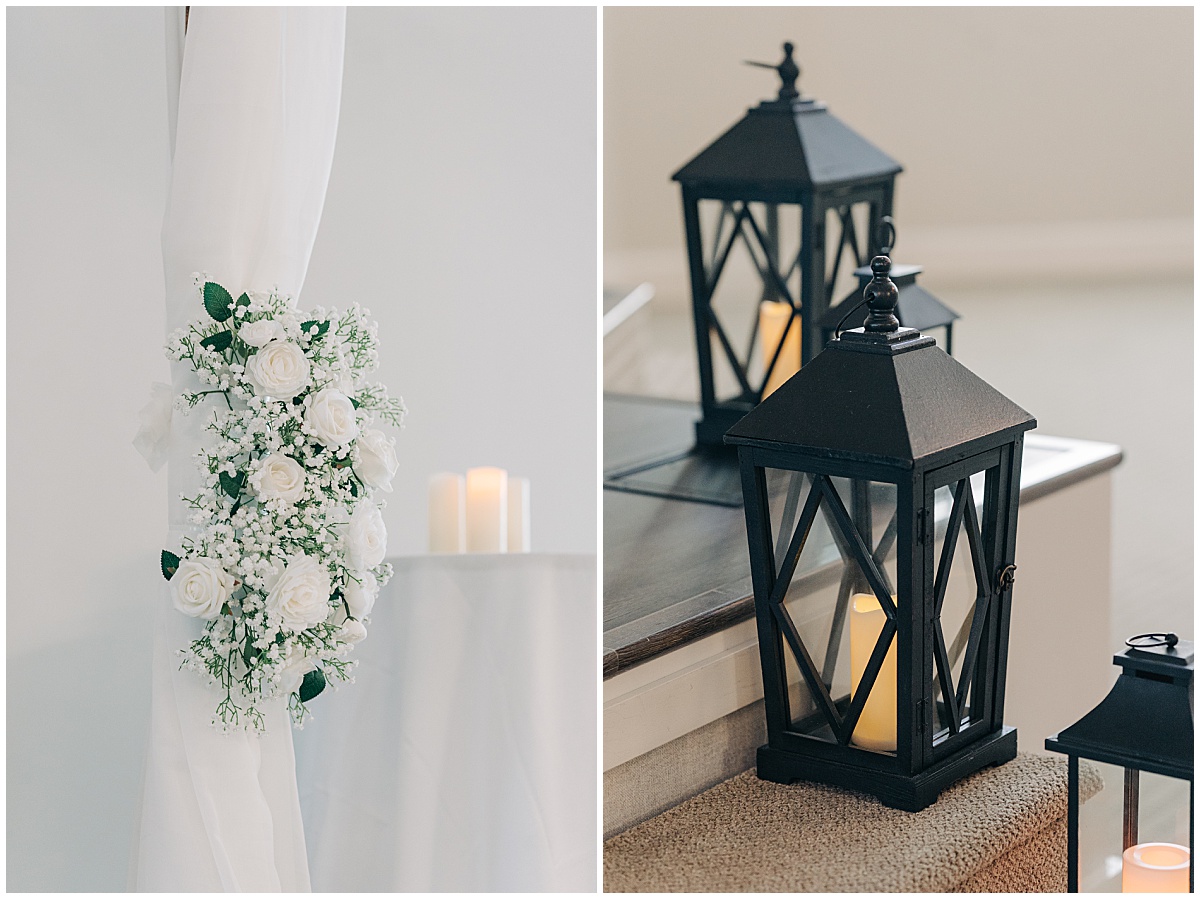 Floral details and lanterns