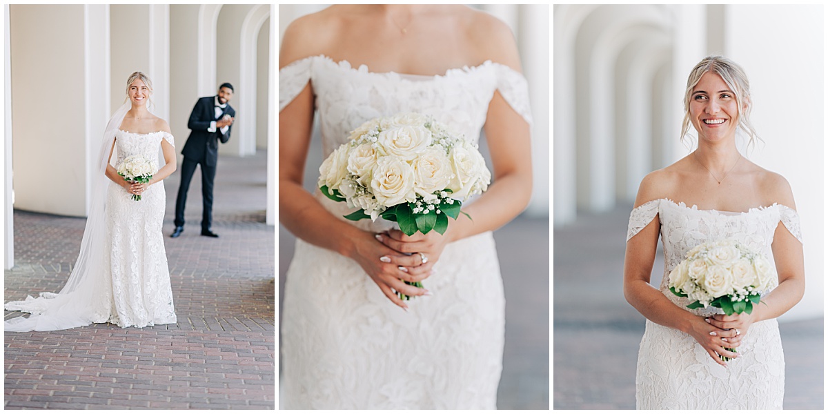 bride with bouquet