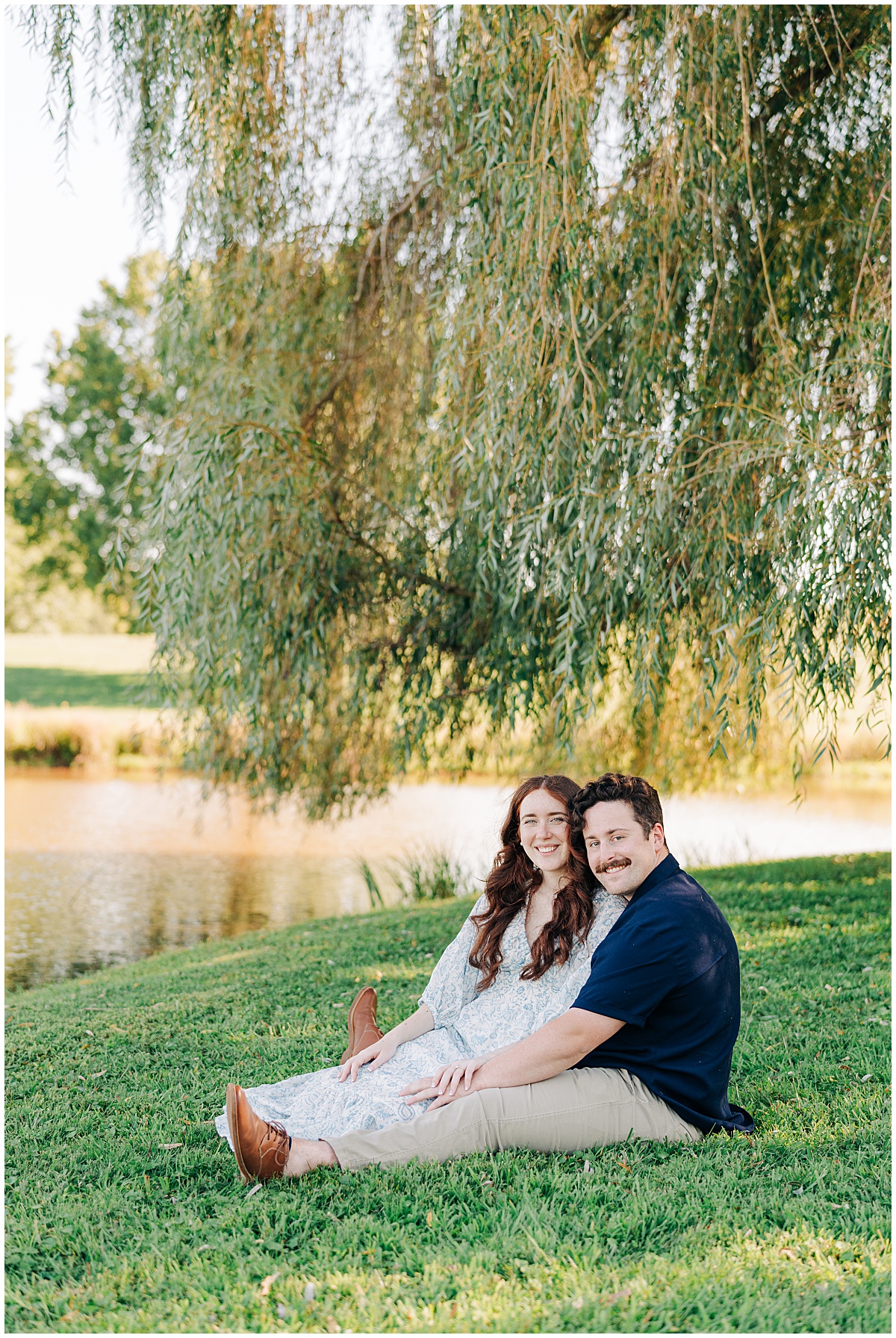 couple sitting down and smiling